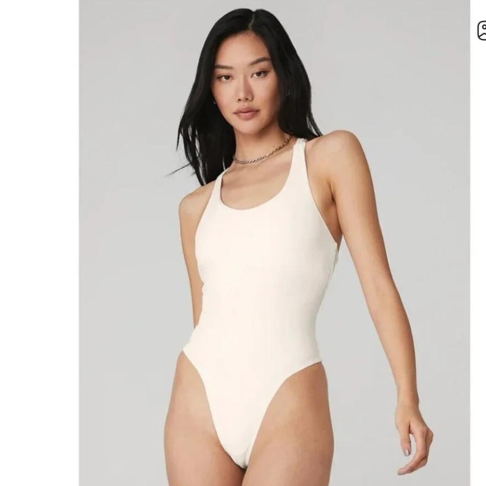 NWOT Alo White Bodysuit size XS